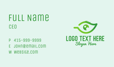 Green Leaf Eye  Business Card Image Preview