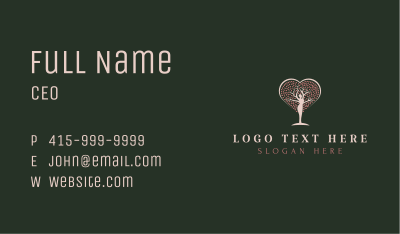 Heart Tree Woman Business Card Image Preview