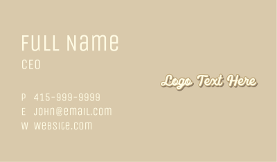 Retro Cursive Shadow Business Card Image Preview