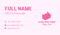 Pink Cat Origami  Business Card Image Preview