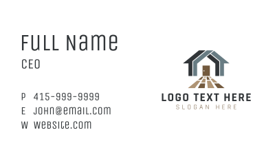 Wood Tile House Business Card Image Preview