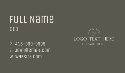 Elegant Diamond Wordmark Business Card Image Preview