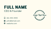 Floral Cafe Badge Wordmark Business Card Image Preview