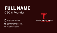 Tamaraw Horn Letter T Business Card Image Preview
