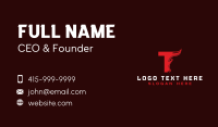 Tamaraw Horn Letter T Business Card Design