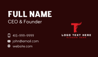 Tamaraw Horn Letter T Business Card Image Preview