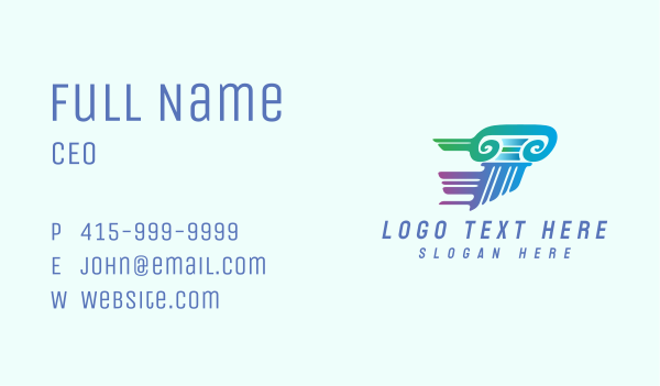 Fast Justice Column Business Card Design Image Preview