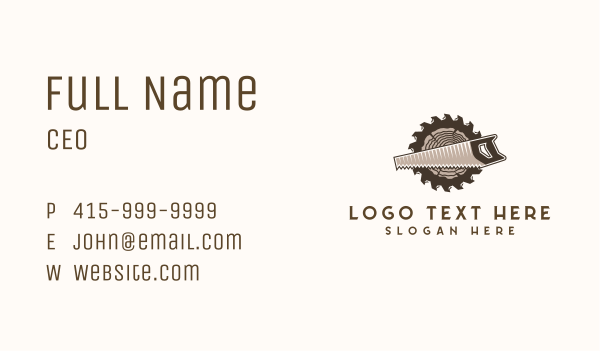 Lumber Mill Saw Business Card Design Image Preview