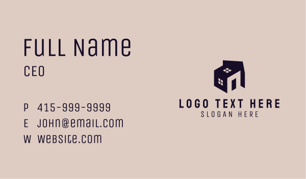 Abstract House Architecture Business Card Design Image Preview