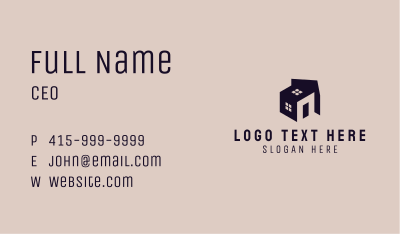 Abstract House Architecture Business Card Image Preview