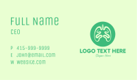 Green Respiratory Lungs Business Card Image Preview