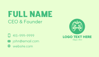 Green Respiratory Lungs Business Card Design