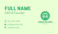 Green Respiratory Lungs Business Card Image Preview