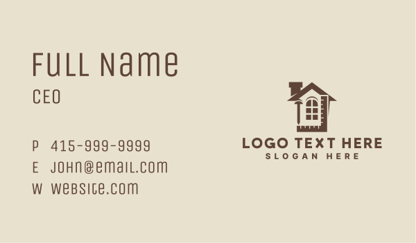 Residential Property Renovation Business Card Design Image Preview