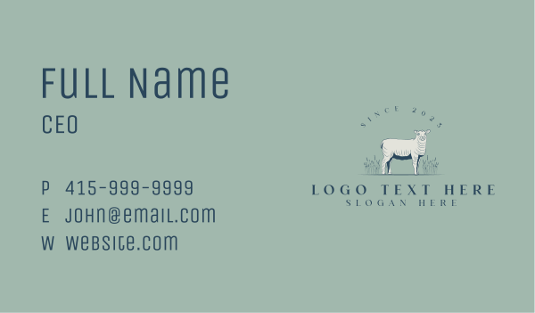 Animal Farm Sheep Business Card Design Image Preview
