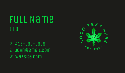 Marijuana Leaf Healthcare Business Card Image Preview