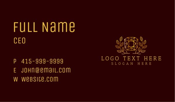 Jewelry Crystal Boutique Business Card Design Image Preview