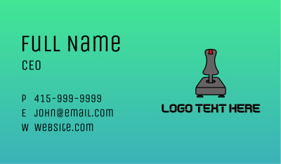 Video Game Joystick Business Card Image Preview