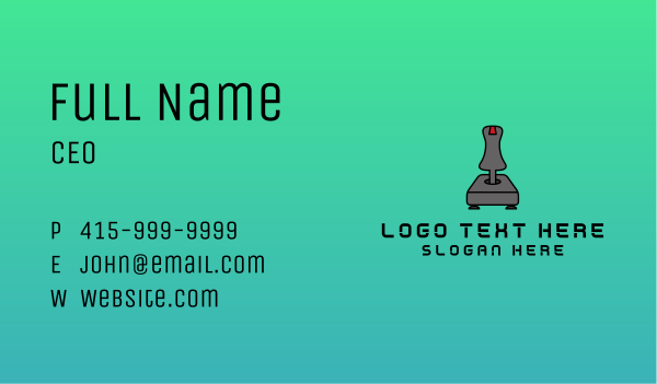 Video Game Joystick Business Card Design Image Preview