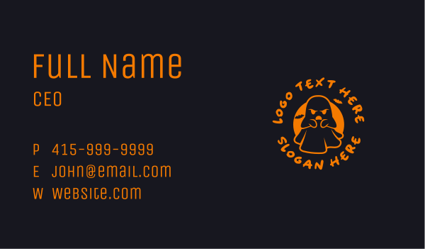 Ghost Scary Spirit Business Card Design Image Preview
