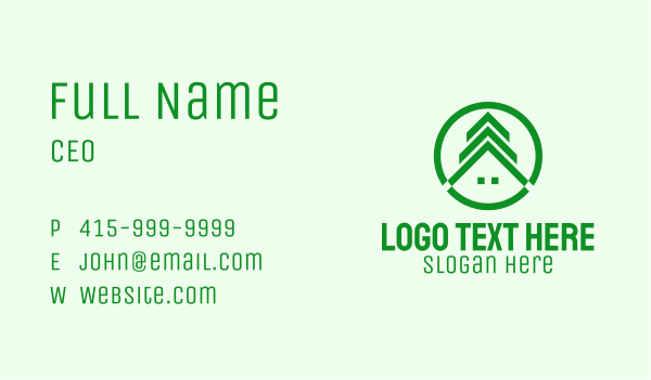 Green House Realtor Business Card Design Image Preview