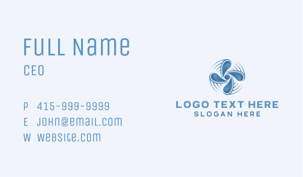 Industrial Fan Propeller Business Card Design Image Preview