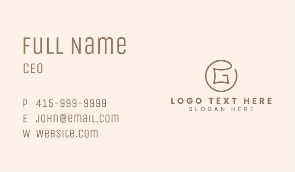 Generic Letter G Company Business Card Design Image Preview