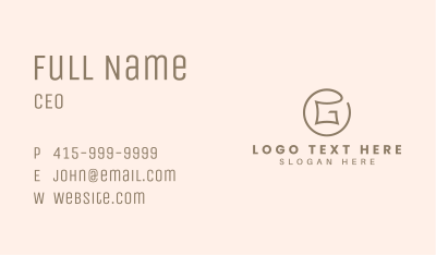 Generic Letter G Company Business Card Image Preview