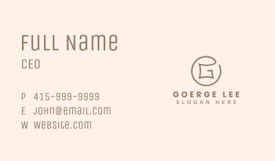 Generic Letter G Company Business Card Image Preview