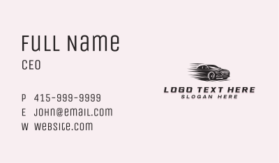 Racer Automobile Car Business Card Image Preview
