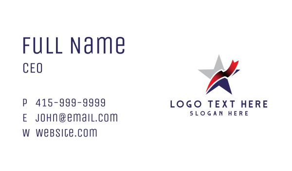 American Star Stripes Business Card Design Image Preview