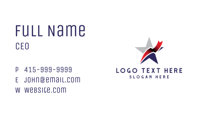 American Star Stripes Business Card Image Preview