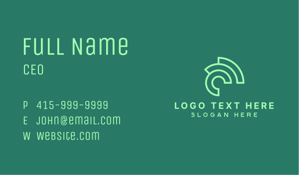 Green Chameleon Letter C Business Card Design Image Preview