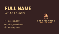 Flame BBQ Pig Business Card Design