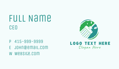 Organic Cleaning Mop Business Card Image Preview
