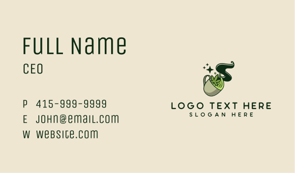 Weed Tea Cafe Business Card Design Image Preview