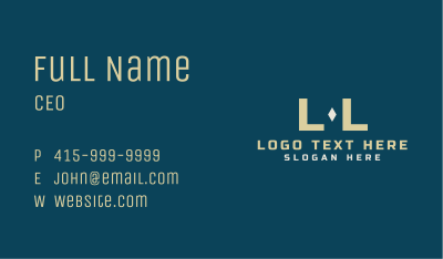 Generic Masculine Lettermark Business Card Image Preview