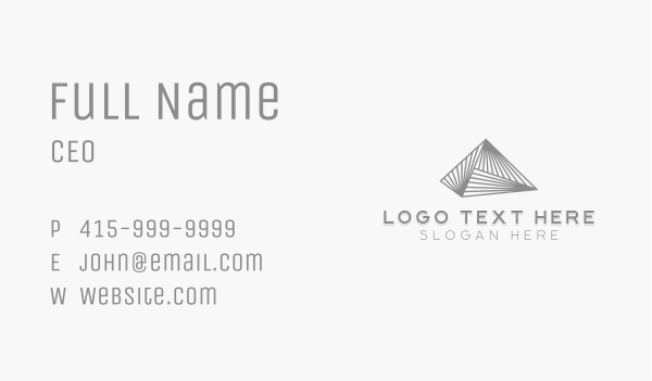 Finance Consulting Pyramid Business Card Design