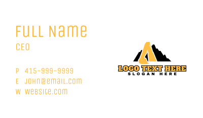 Mountain Excavation Machinery Business Card Image Preview