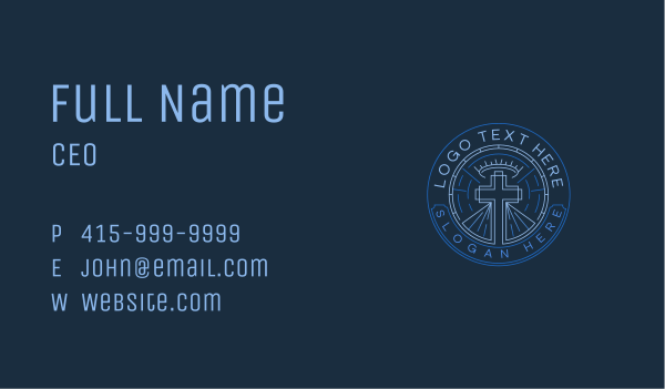 Crucifix Christian Religion Business Card Design Image Preview