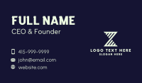 White Hourglass Stripe Business Card Design