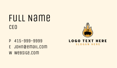 Flame Barbecue Grill Business Card Image Preview