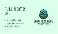 Eco Leaf Water Droplet Business Card Image Preview