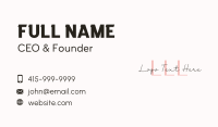 Feminine Signature Letter Business Card Image Preview