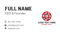 Red Technology Business Card Preview