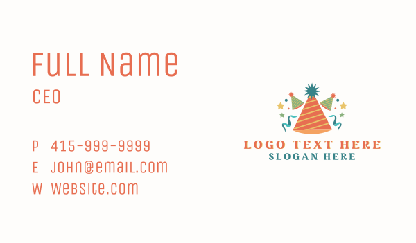 Kid Party Hat Decoration Business Card Design Image Preview