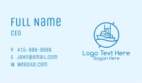 Blue Cargo Ship  Business Card Image Preview