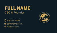 Golden Circle Wave Business Card Image Preview