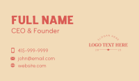 Classic Business Wordmark Business Card Image Preview