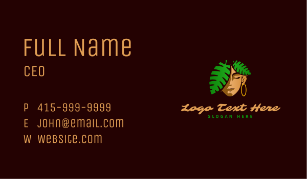 Face Nature Cosmetic Business Card Design Image Preview